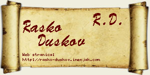 Raško Duškov vizit kartica